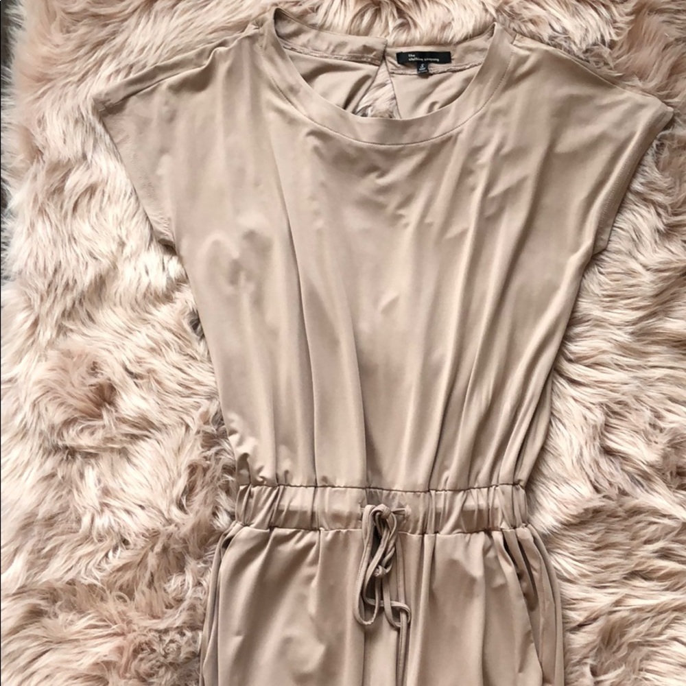 Beige jogger jumpsuit